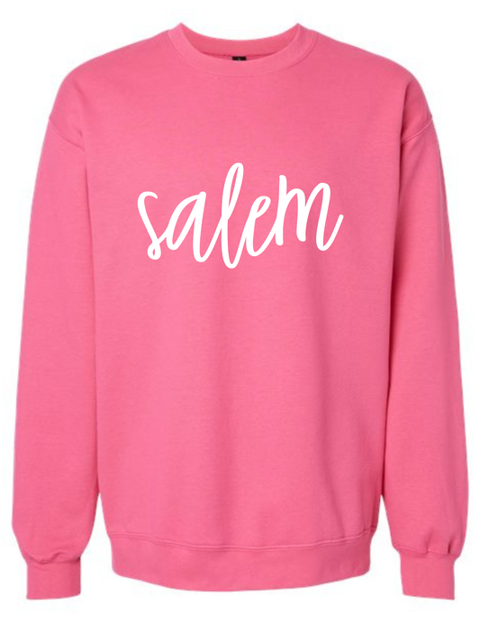 Salem Cursive Print - Crewneck Adult Sizes