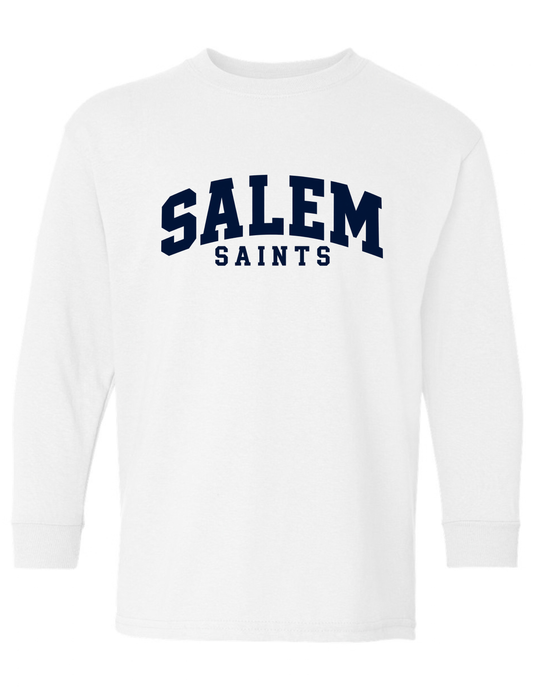 White Salem Saints Long Sleeve Tee