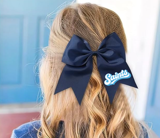 Salem Hair Bows - Salem Cursive Cheer Bow