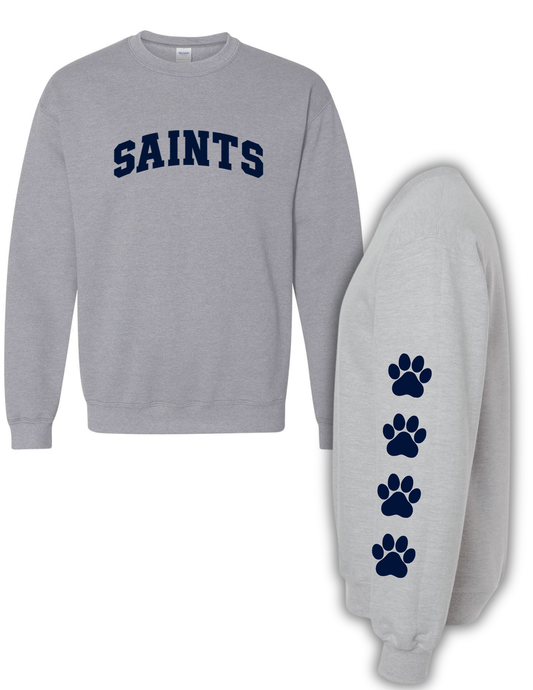 Gray Saints Crewneck